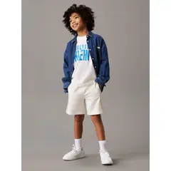 CALVIN KLEIN - Short Niño Color Block Relaxed Beige