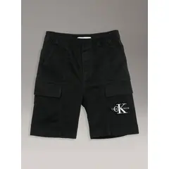 CALVIN KLEIN - Short Niño Cargo Essential Negro
