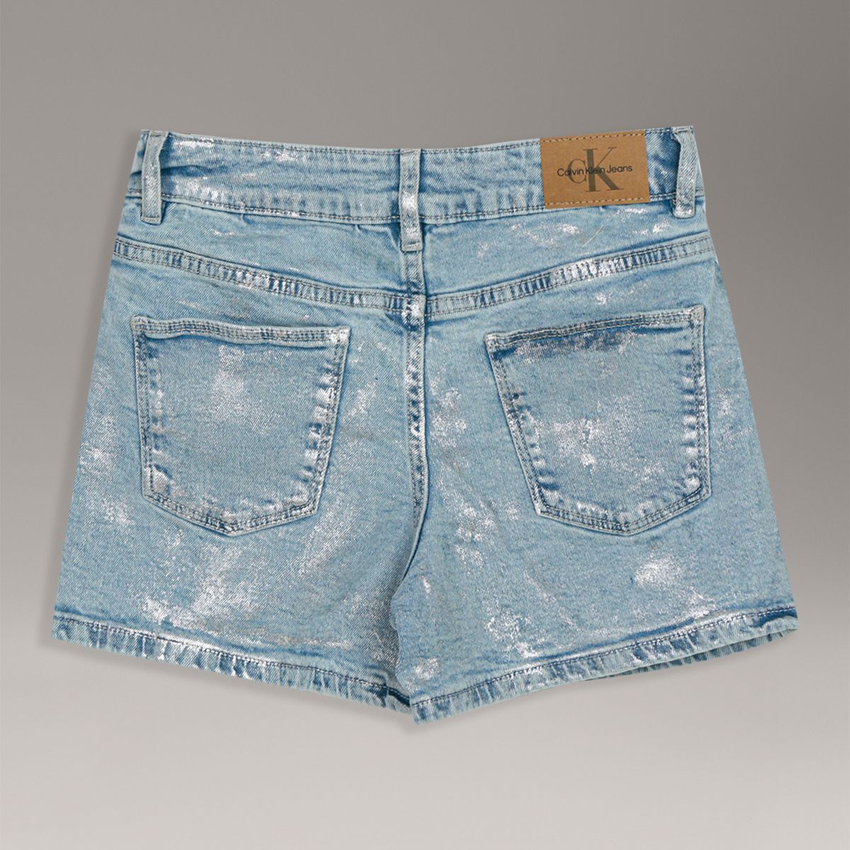 CALVIN KLEIN - Short Niña Foil Printed Celeste Calvin Klein