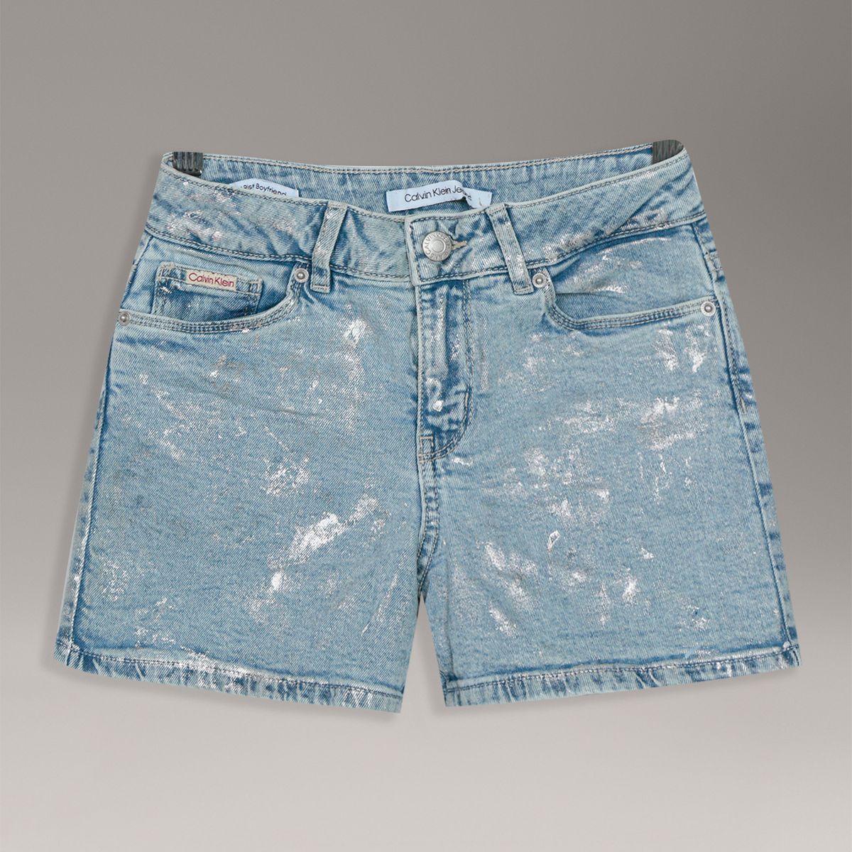 CALVIN KLEIN - Short Niña Foil Printed Celeste Calvin Klein