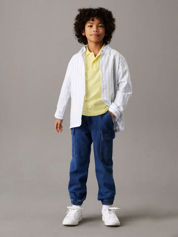 Jeans Nino Estilo Cargo Azul Azul 6