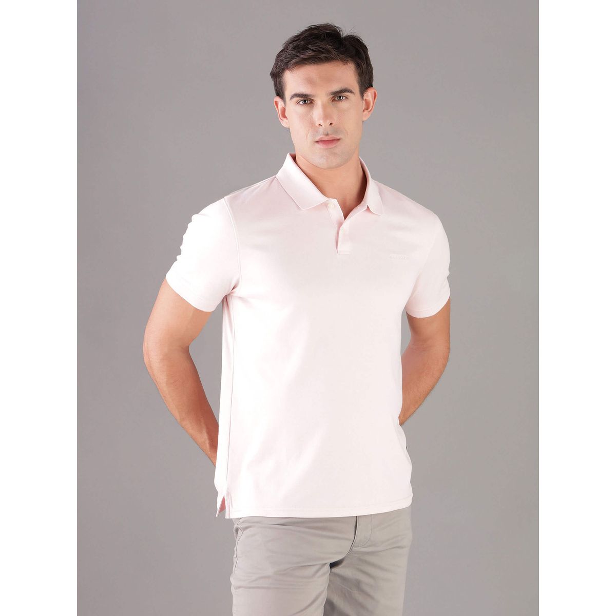 CALVIN KLEIN - Polo Solid Liquid Rosado Calvin Klein
