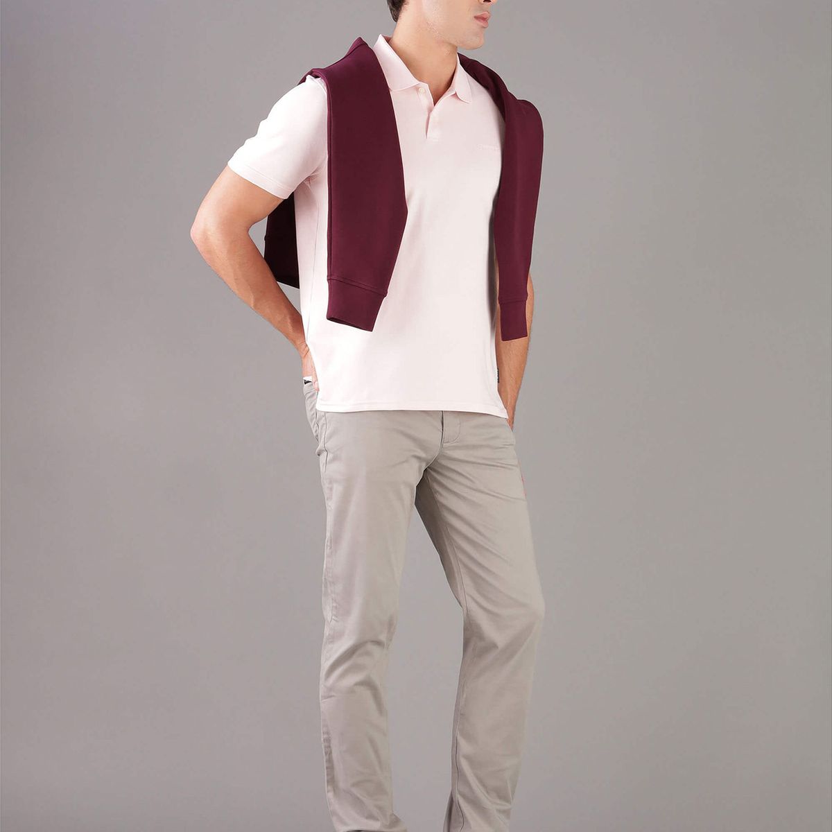 CALVIN KLEIN - Polo Solid Liquid Rosado Calvin Klein