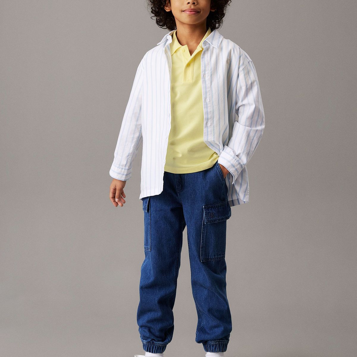 CALVIN KLEIN - Jeans Niño Estilo Cargo Azul Calvin Klein