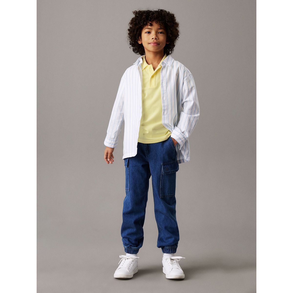 CALVIN KLEIN - Jeans Niño Estilo Cargo Azul Calvin Klein