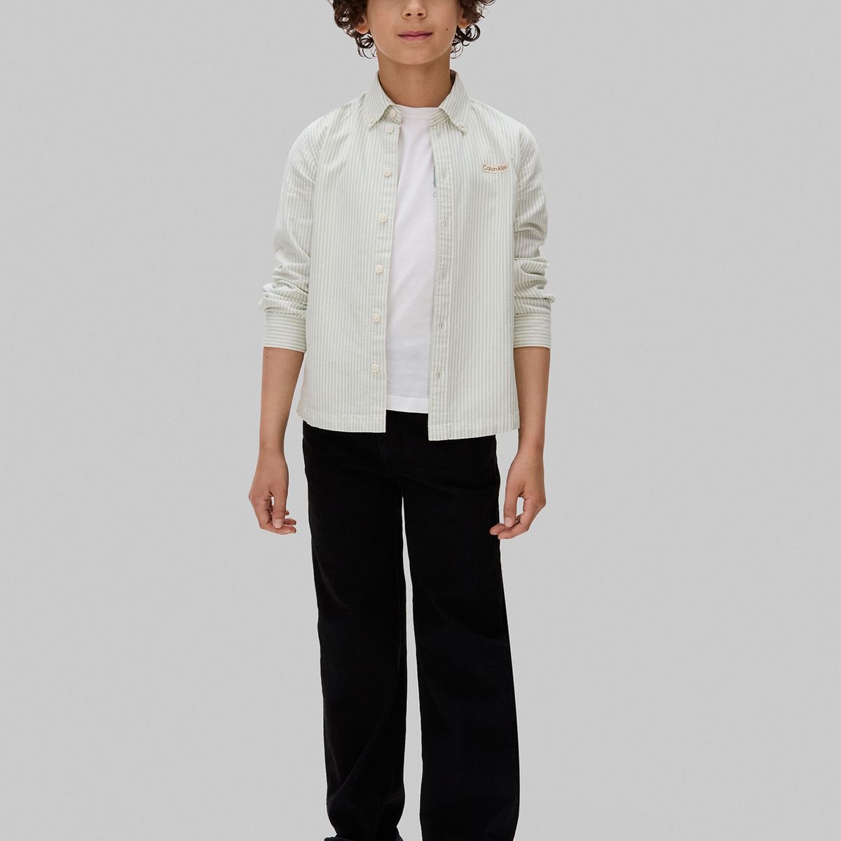 CALVIN KLEIN - Polera Niño Chest Surf Graphic Blanco Calvin Klein