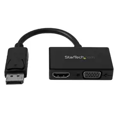 STARTECH - StarTechcom Adaptador DP de AudioVideo para Viajes - Convertidor DisplayPort a HDMI o VGA - 1920x1200 1080p