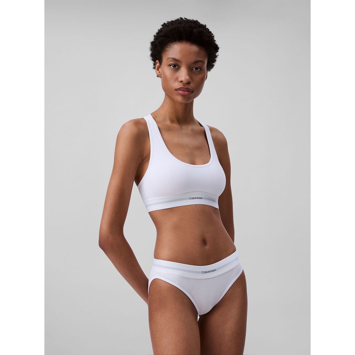 CALVIN KLEIN - Bralette Cotton Modal Rib Blanco Calvin Klein