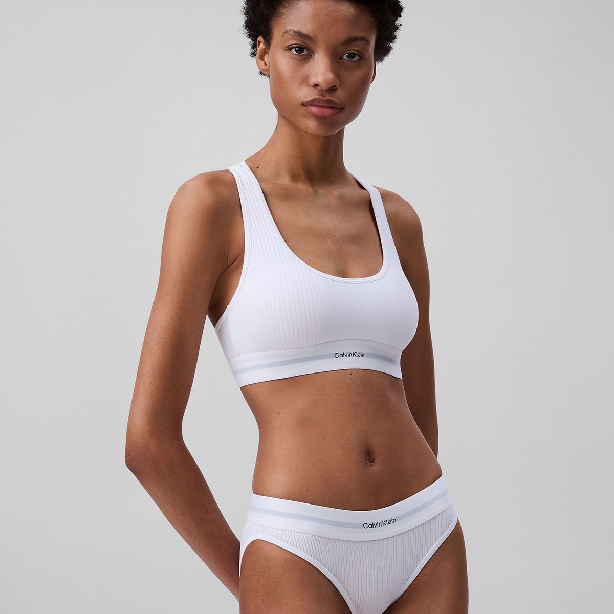 CALVIN KLEIN - Bralette Cotton Modal Rib Blanco Calvin Klein