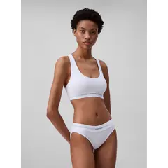 CALVIN KLEIN - Bralette Cotton Modal Rib Blanco