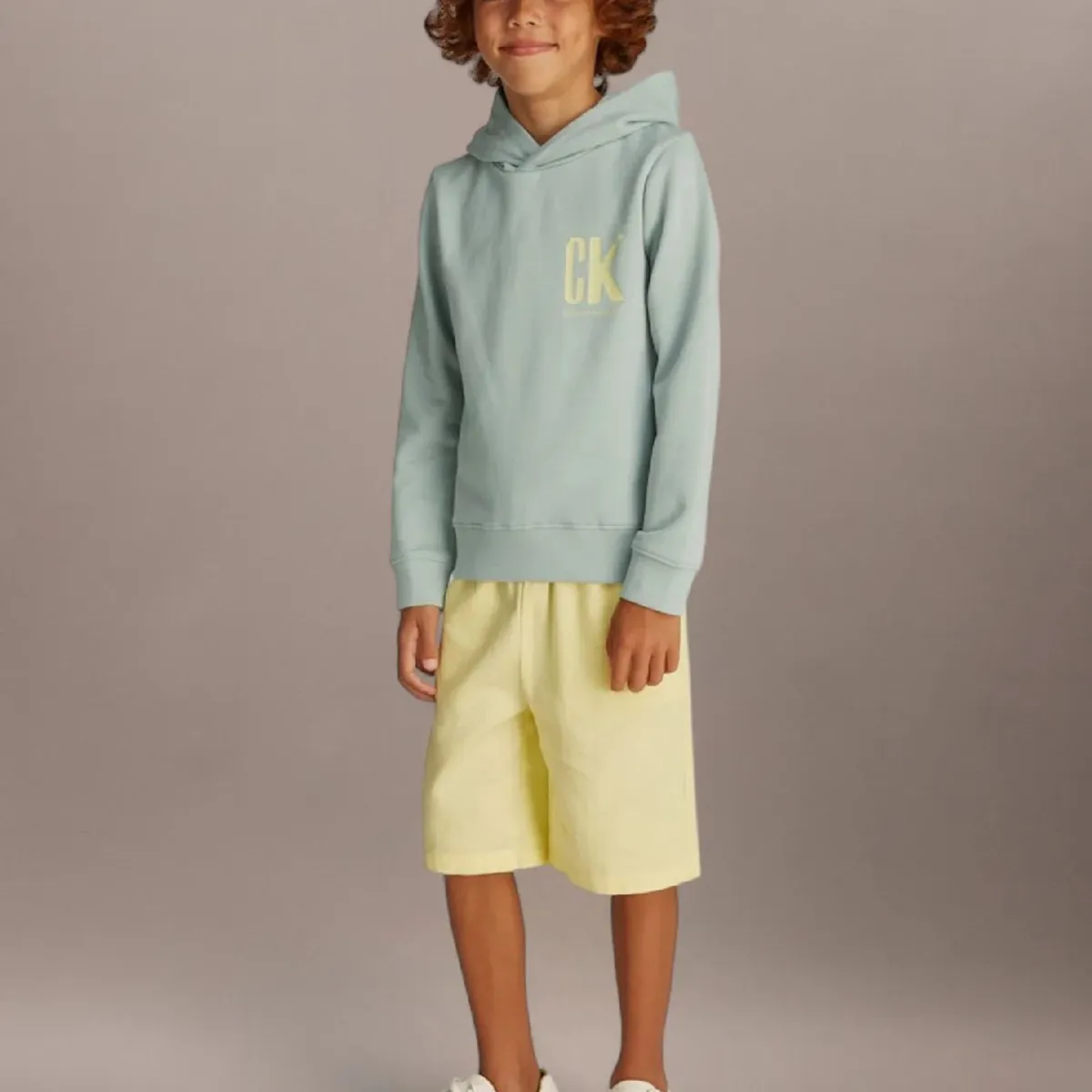 CALVIN KLEIN - Polerón Niño Chest Ck Graphic Verde Calvin Klein