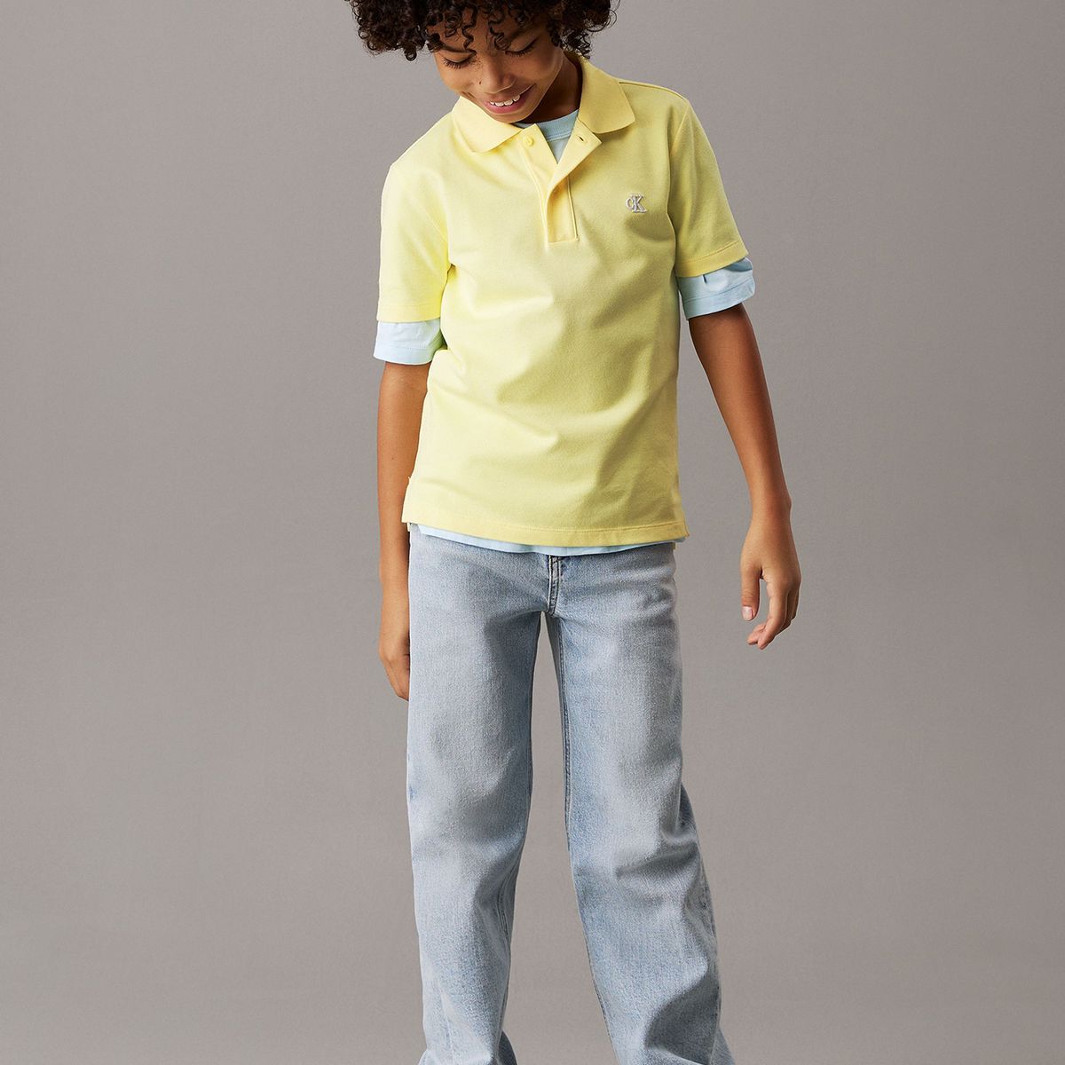 CALVIN KLEIN - Polo Niño Essential Amarillo Calvin Klein