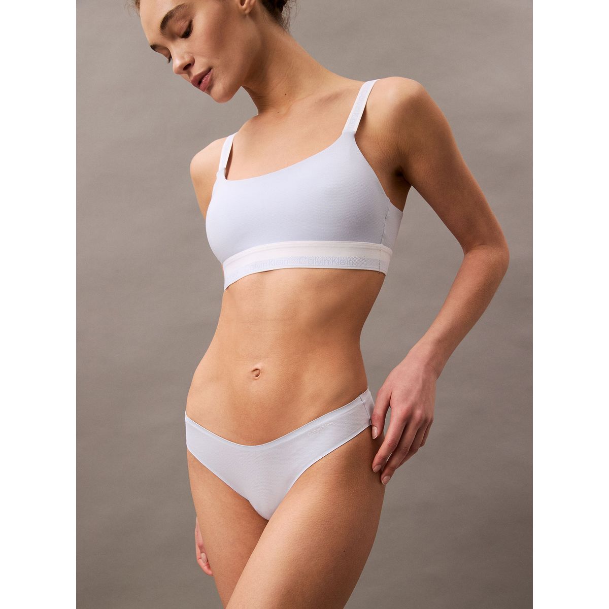 CALVIN KLEIN - Bralette Icon Modal Mesh Celeste Calvin Klein