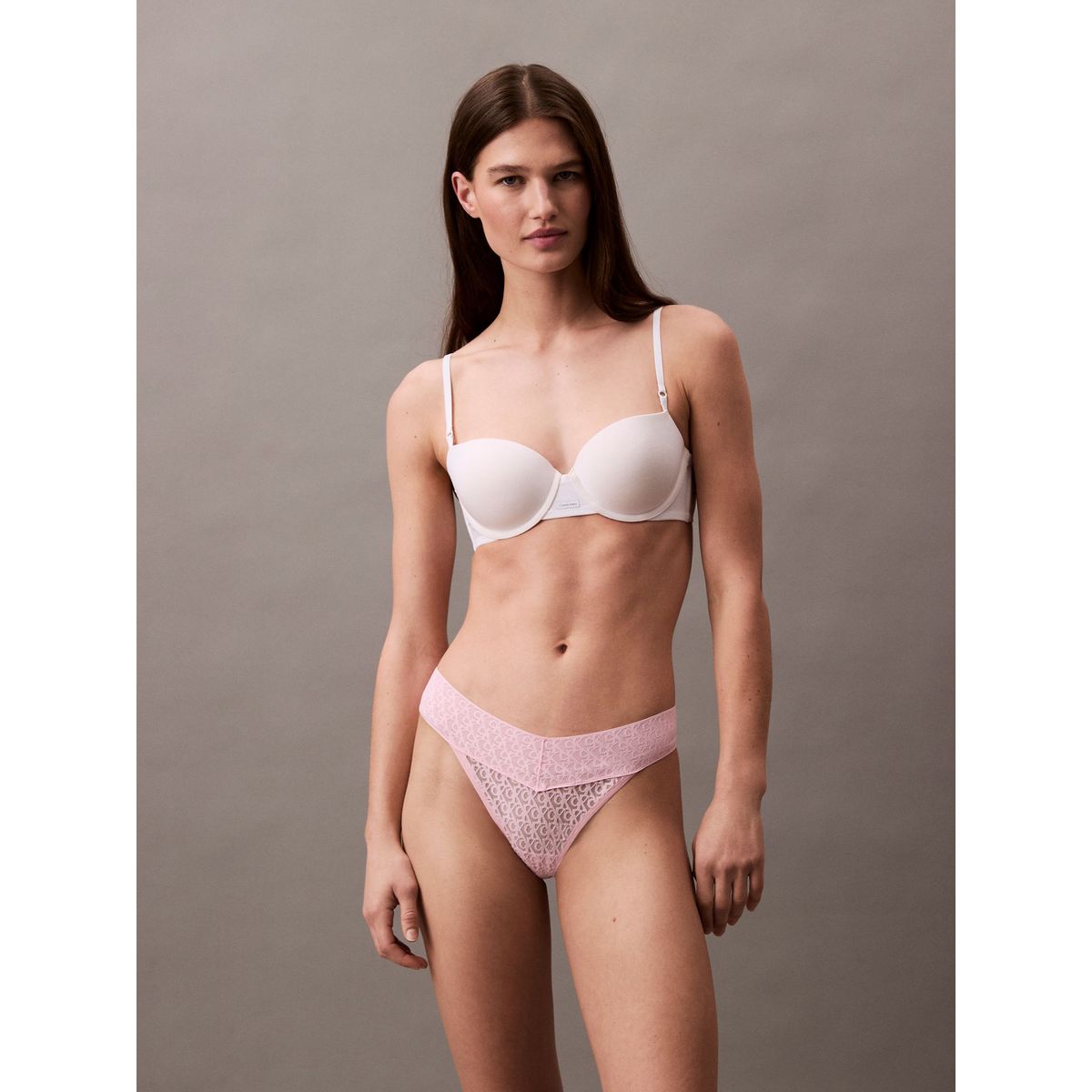 CALVIN KLEIN - Colaless Icon Logo Lace Rosado Calvin Klein