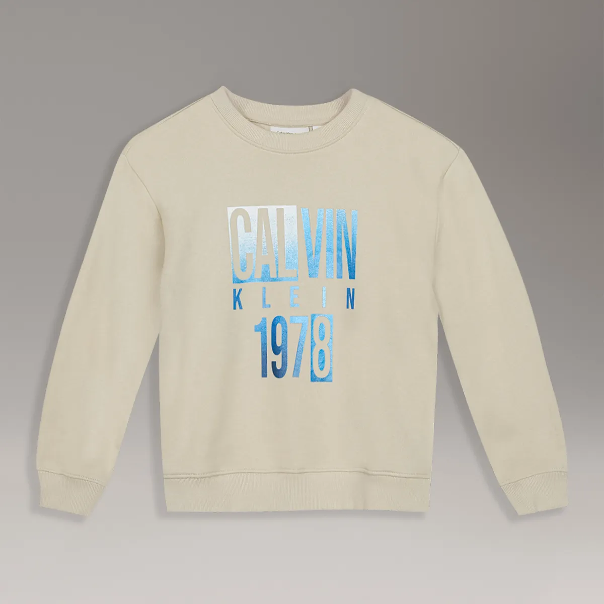 CALVIN KLEIN - Polerón Niño Gradient Graphic Beige Calvin Klein