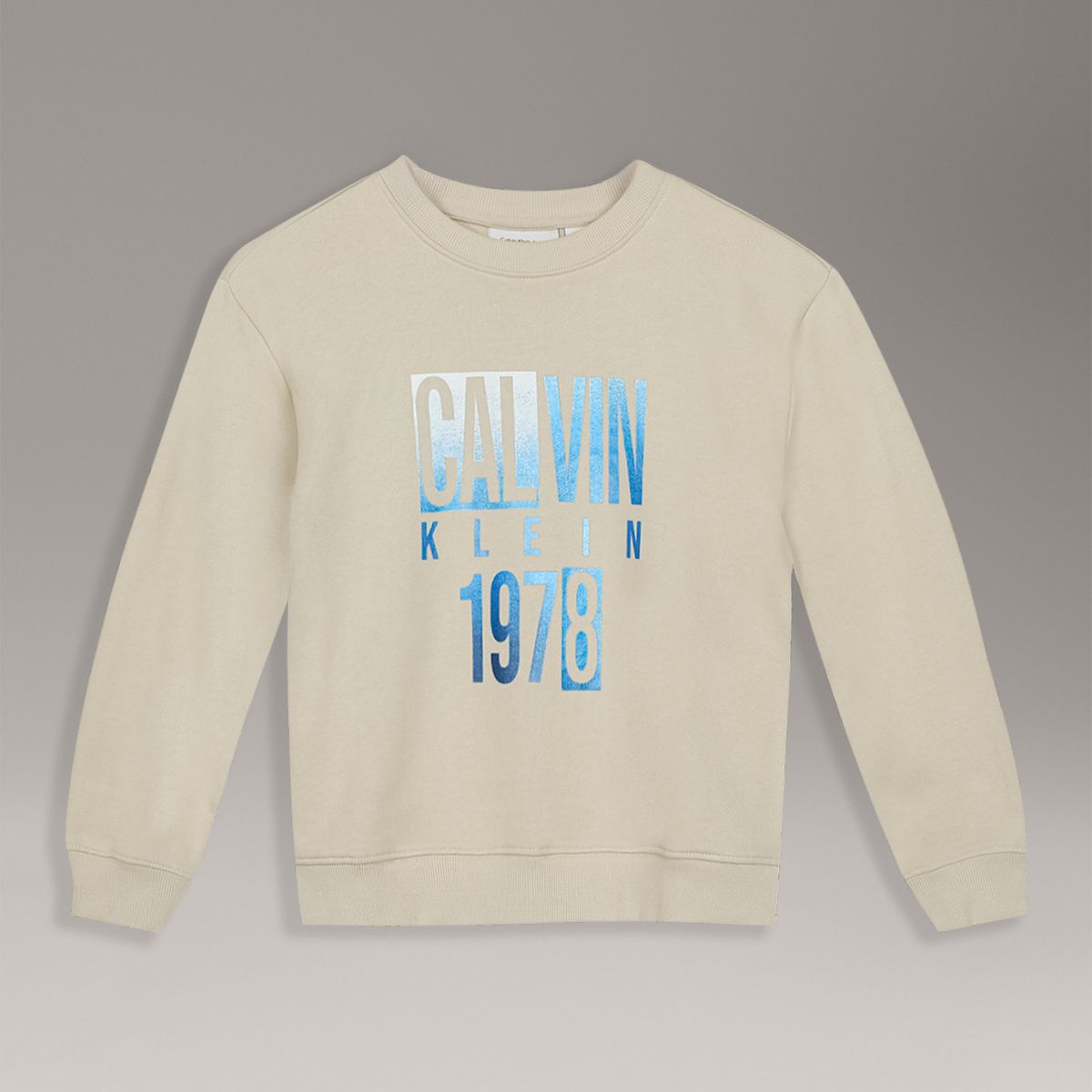 CALVIN KLEIN - Polerón Niño Gradient Graphic Beige Calvin Klein