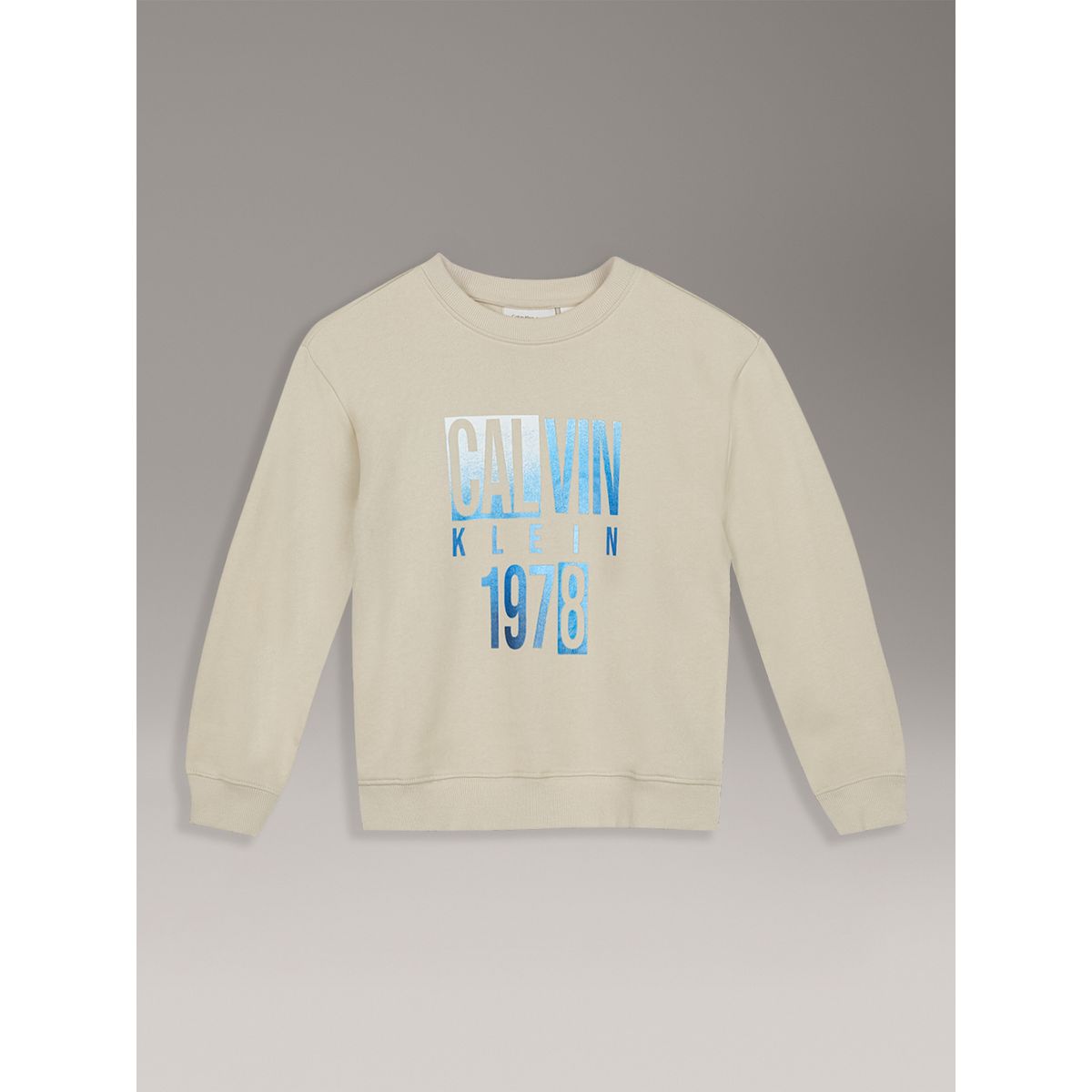 CALVIN KLEIN - Polerón Niño Gradient Graphic Beige Calvin Klein
