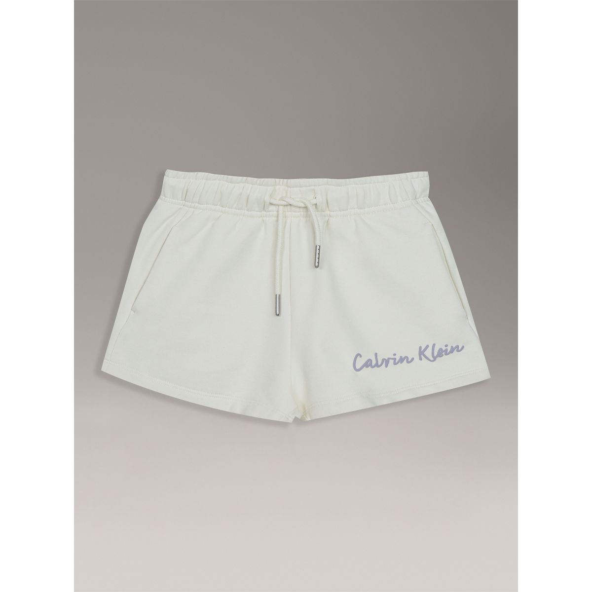 CALVIN KLEIN - Short Niña Script Logo Blanco Calvin Klein