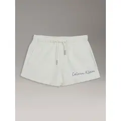 CALVIN KLEIN - Short Niña Script Logo Blanco