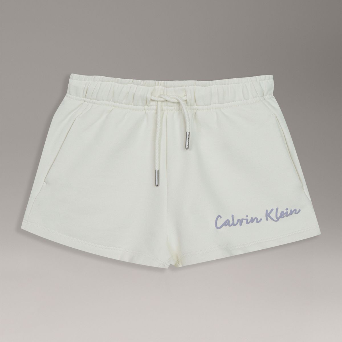 CALVIN KLEIN - Short Niña Script Logo Blanco Calvin Klein