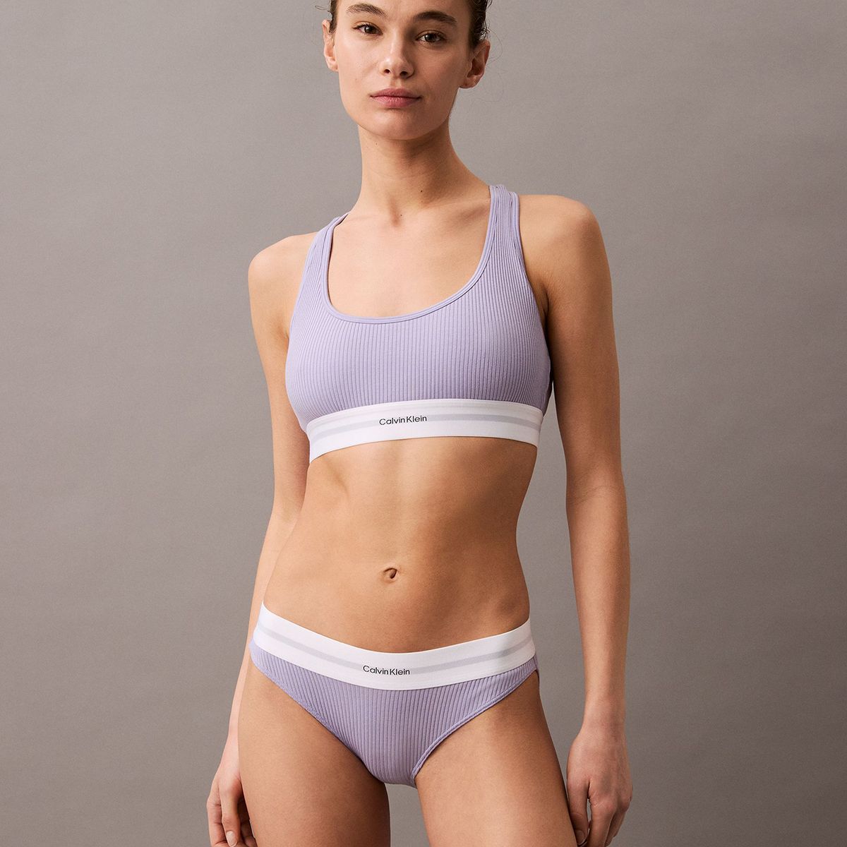 CALVIN KLEIN - Bralette Cotton Modal Rib Morado Calvin Klein