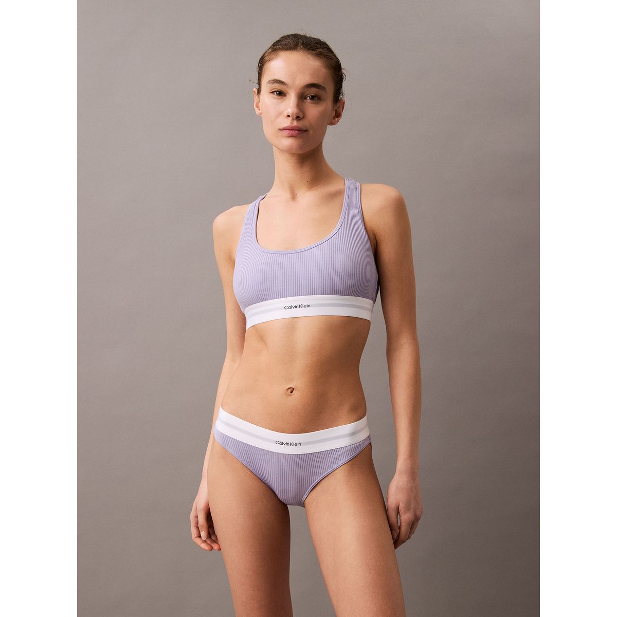 CALVIN KLEIN - Bralette Cotton Modal Rib Morado Calvin Klein