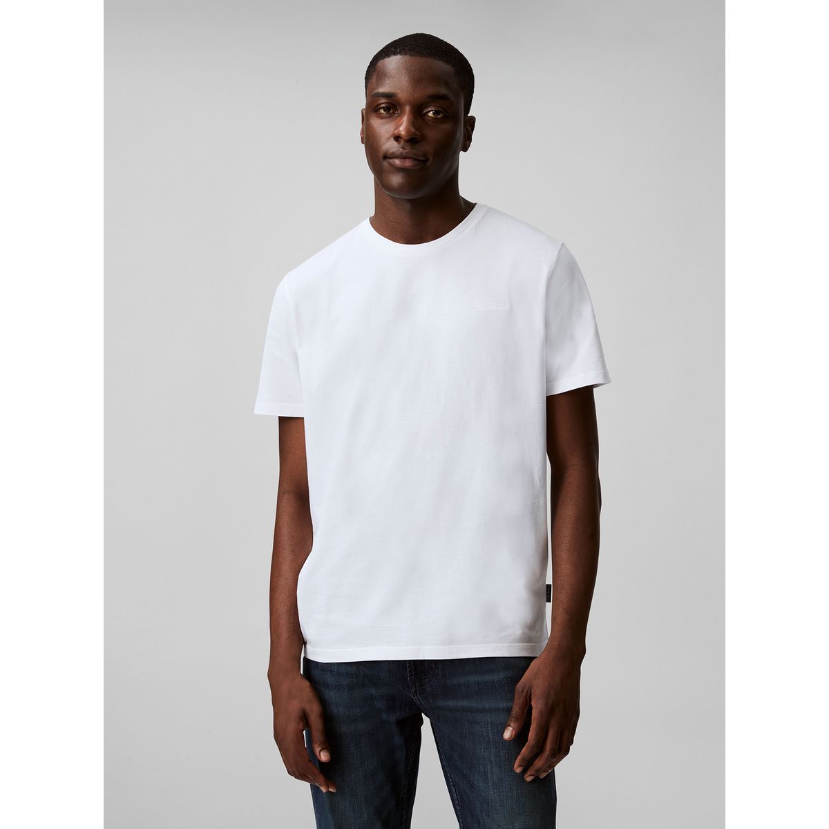 CALVIN KLEIN - Polera Solid Liquid Blanco Calvin Klein