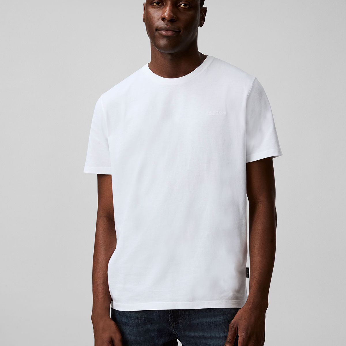 CALVIN KLEIN - Polera Solid Liquid Blanco Calvin Klein