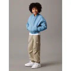 CALVIN KLEIN - Pantalón Cargo Oversized Parachute Niño Verde