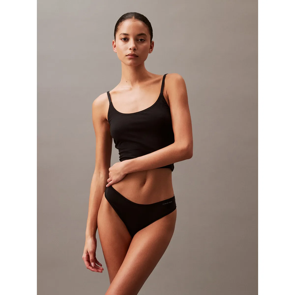 CALVIN KLEIN - Calzón Bikini Ideal Stretch Micro Negro Calvin Klein