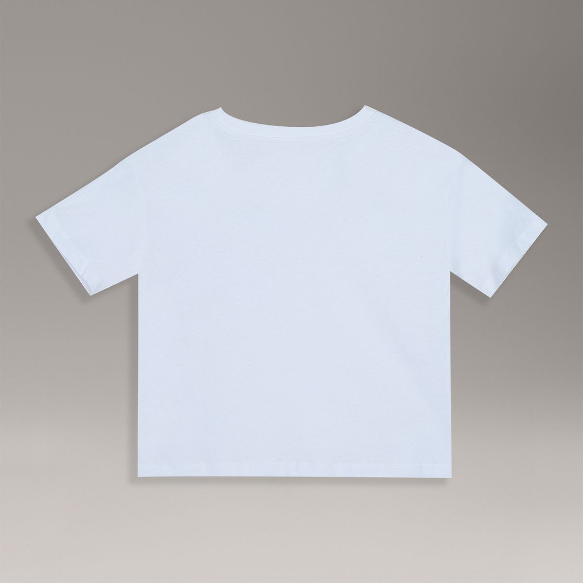 CALVIN KLEIN - Polera Niña Boxy Oversize Monogram Blanco Calvin Klein