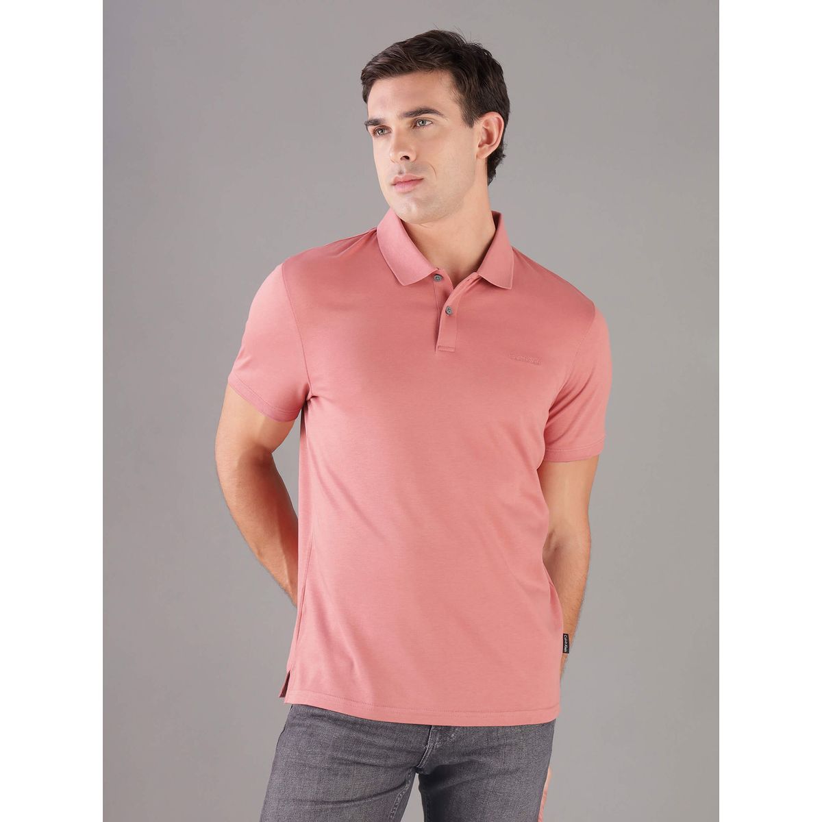 CALVIN KLEIN - Polo Solid Liquid Rosado Calvin Klein