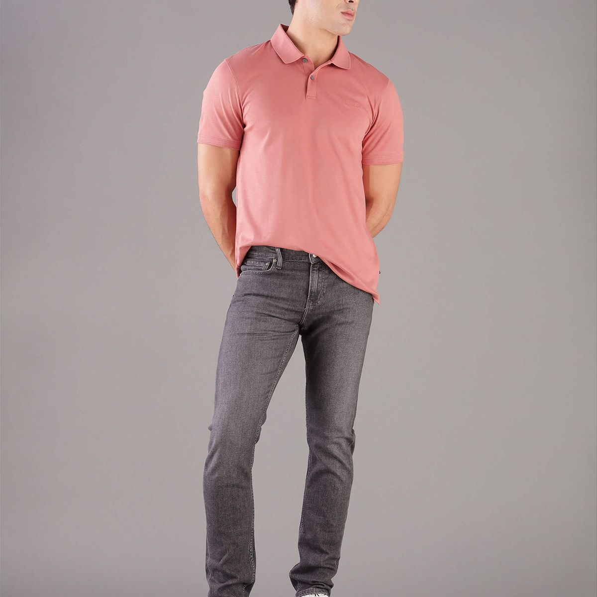 CALVIN KLEIN - Polo Solid Liquid Rosado Calvin Klein