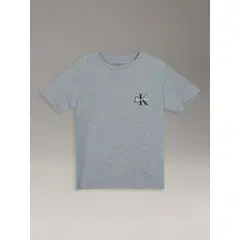 CALVIN KLEIN - Polera Niño Con Bolsillo Y Logotipo Gris
