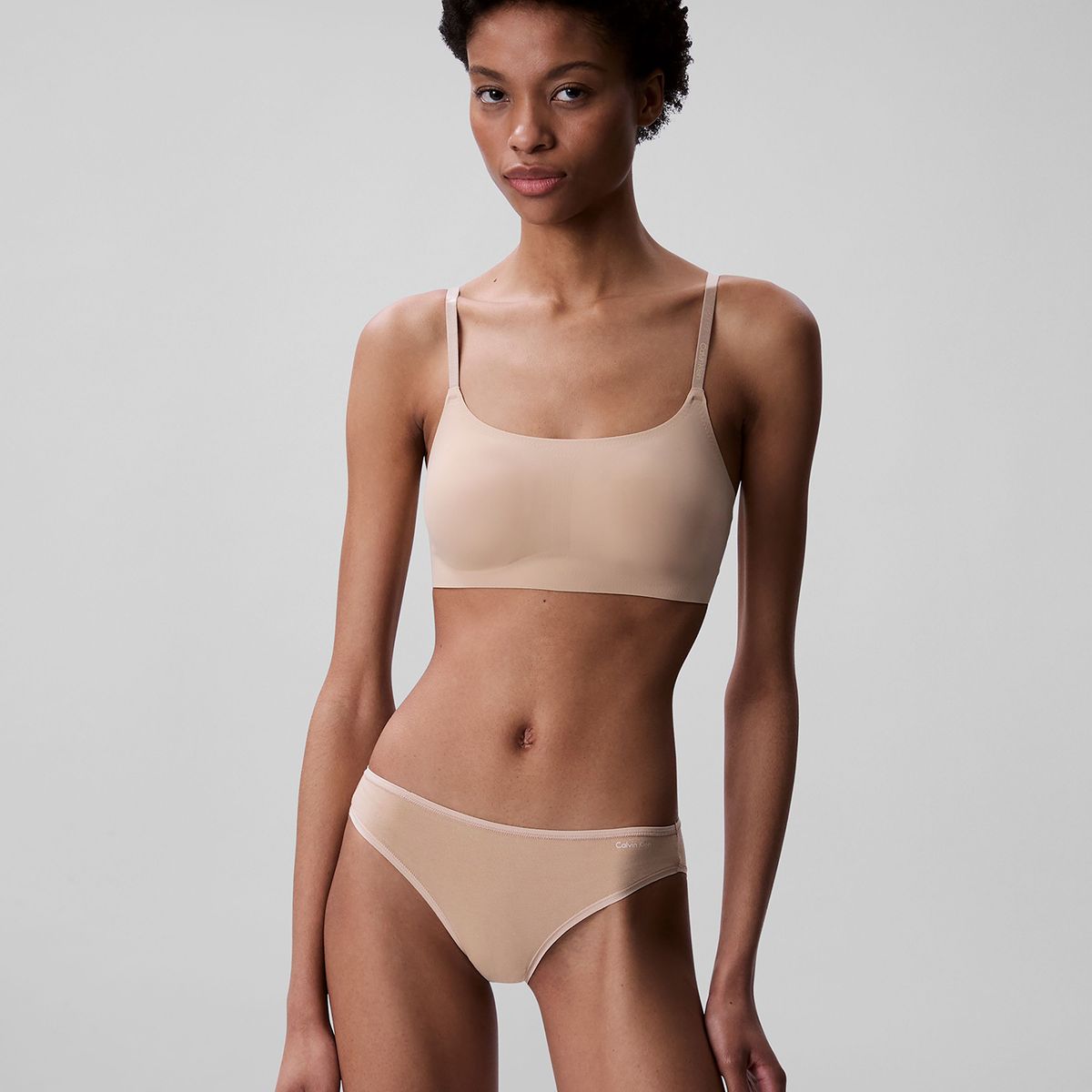 CALVIN KLEIN - Bralette Lined Invisible Comfort Beige Calvin Klein