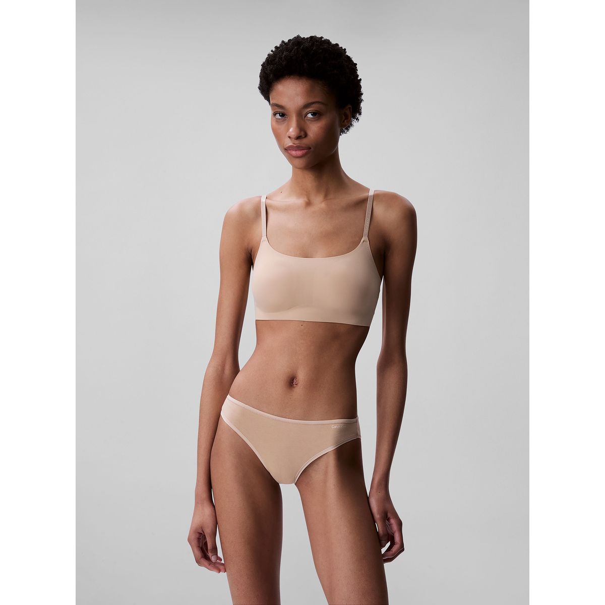 CALVIN KLEIN - Bralette Lined Invisible Comfort Beige Calvin Klein