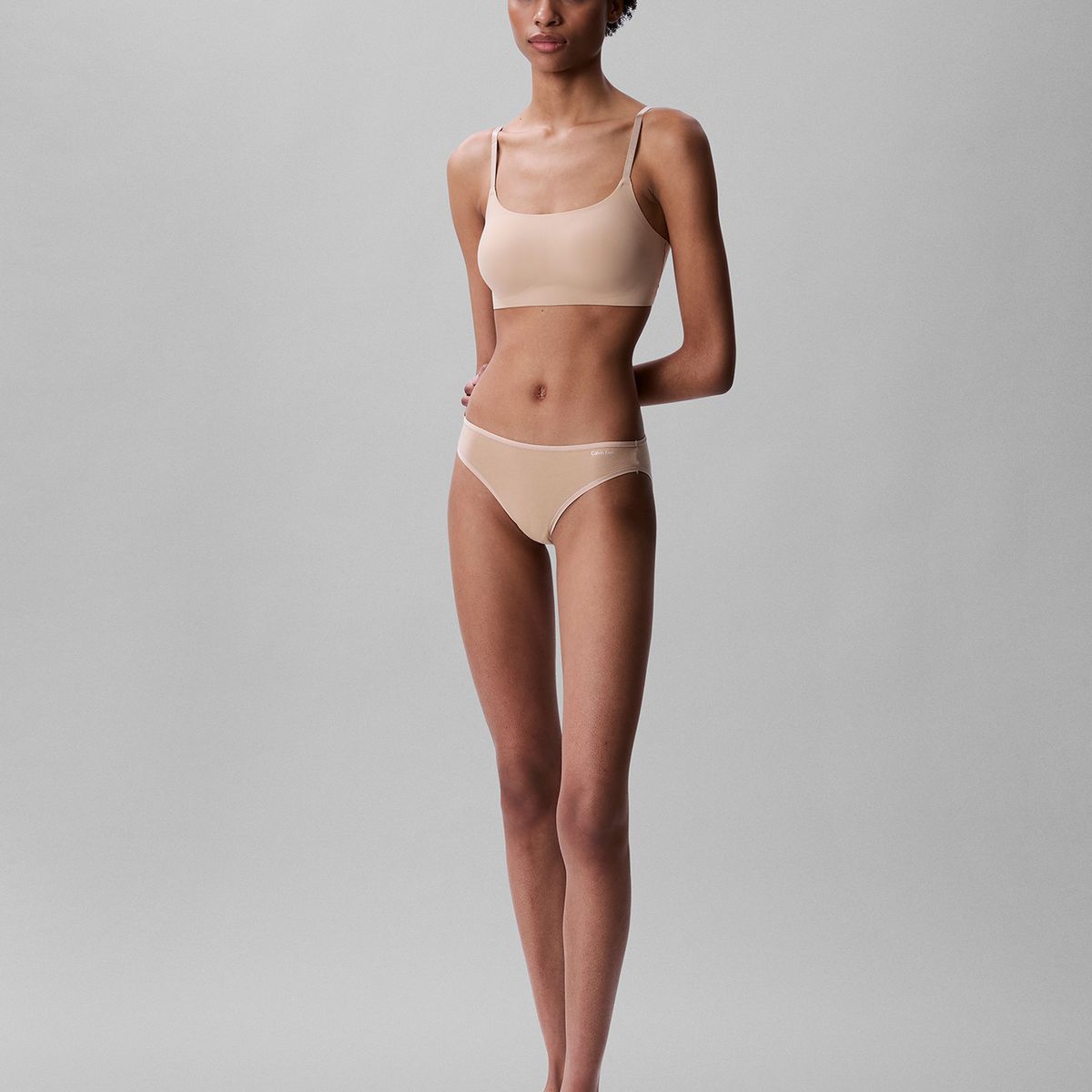 CALVIN KLEIN - Bralette Lined Invisible Comfort Beige Calvin Klein