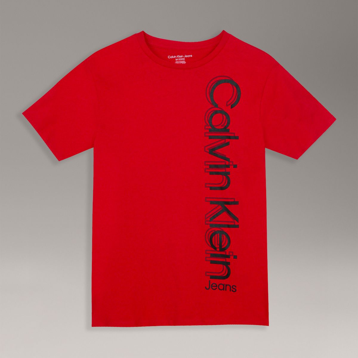 CALVIN KLEIN - Polera Niño Vertically Rojo Calvin Klein