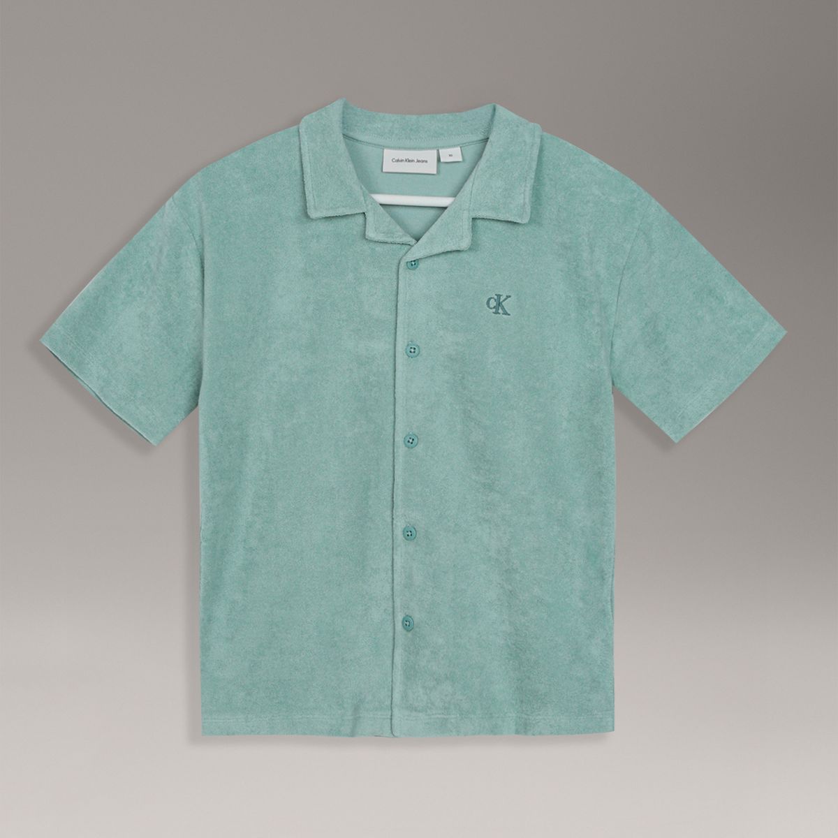 CALVIN KLEIN - Camisa Niño Relaxed Towelling Verde Calvin Klein