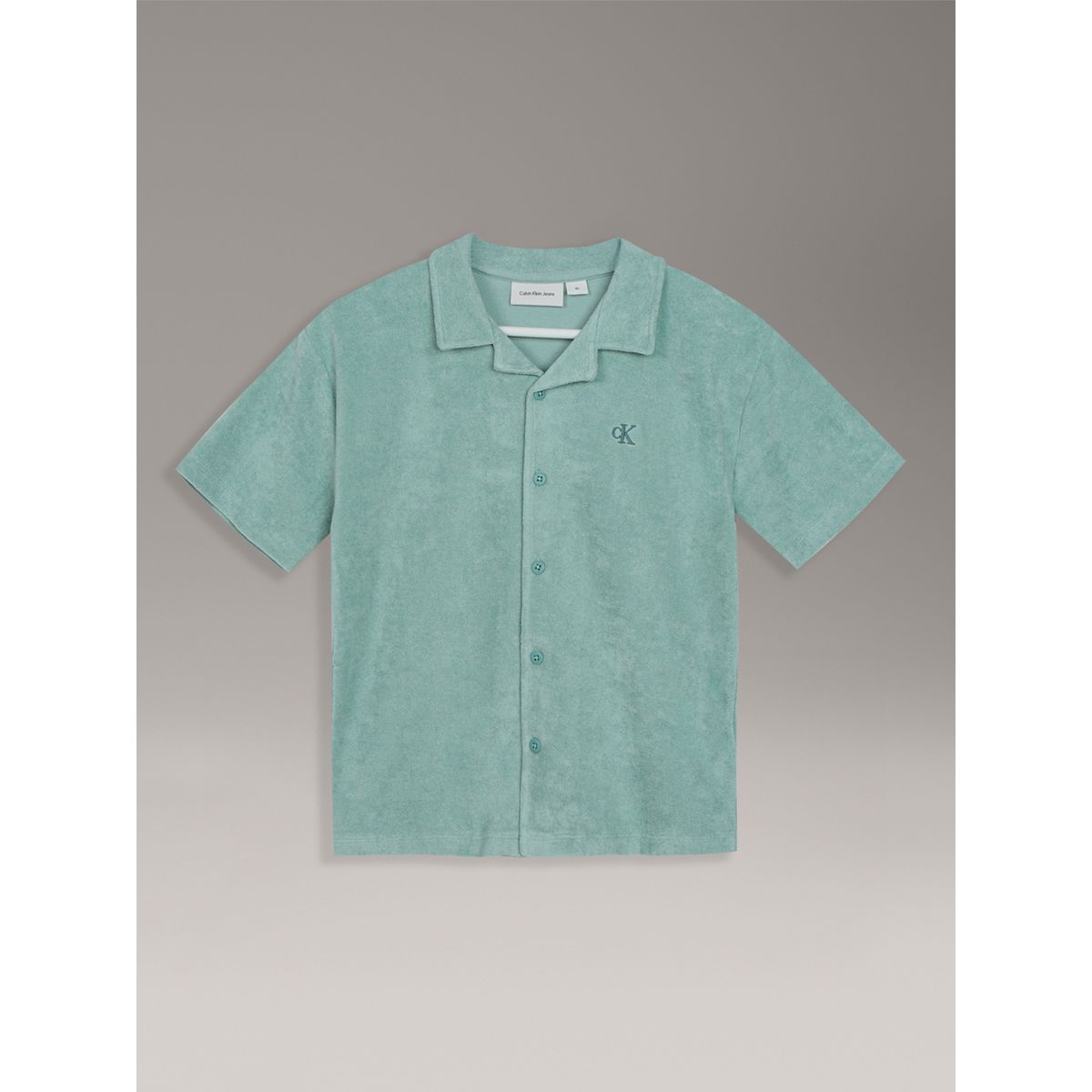 CALVIN KLEIN - Camisa Niño Relaxed Towelling Verde Calvin Klein