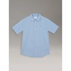 CALVIN KLEIN - Camisa Niño Ck Textured Celeste