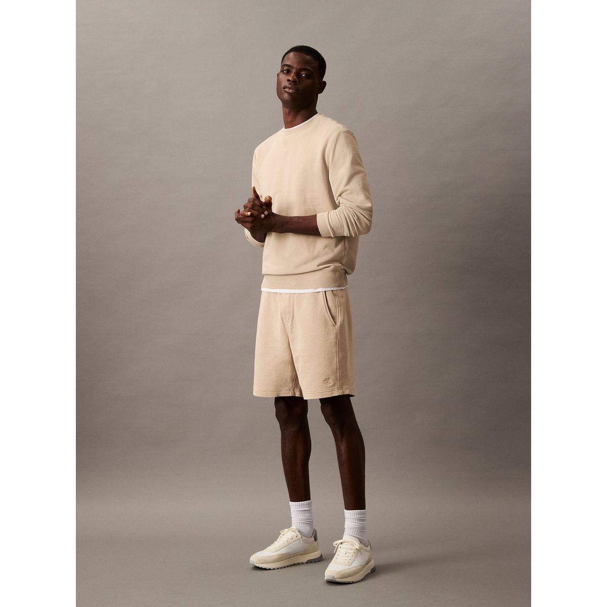 CALVIN KLEIN - Short de Felpa Garment Beige Calvin Klein