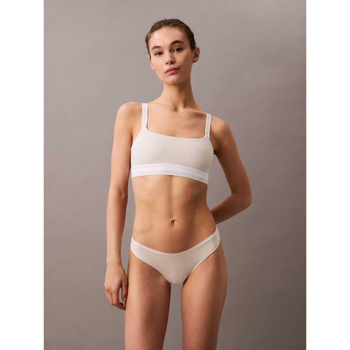 CALVIN KLEIN - Bralette Icon Modal Mesh Beige Calvin Klein