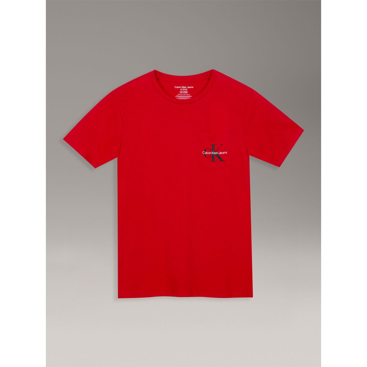 CALVIN KLEIN - Polera Niño Con Bolsillo Y Logotipo Rojo Calvin Klein