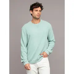 CALVIN KLEIN - Polerón Garment Dye Verde