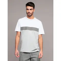 CALVIN KLEIN - Polera Mixed Media Gris