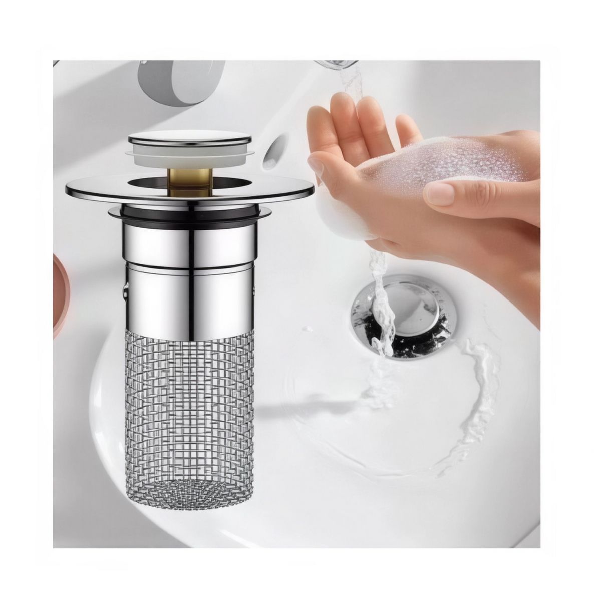 MOVI - Pack 2 Filtros para Drenaje Antibloqueo y Anticabello Baño