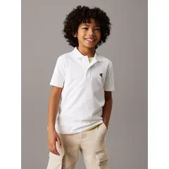 CALVIN KLEIN - Polo Niño Essential Blanco