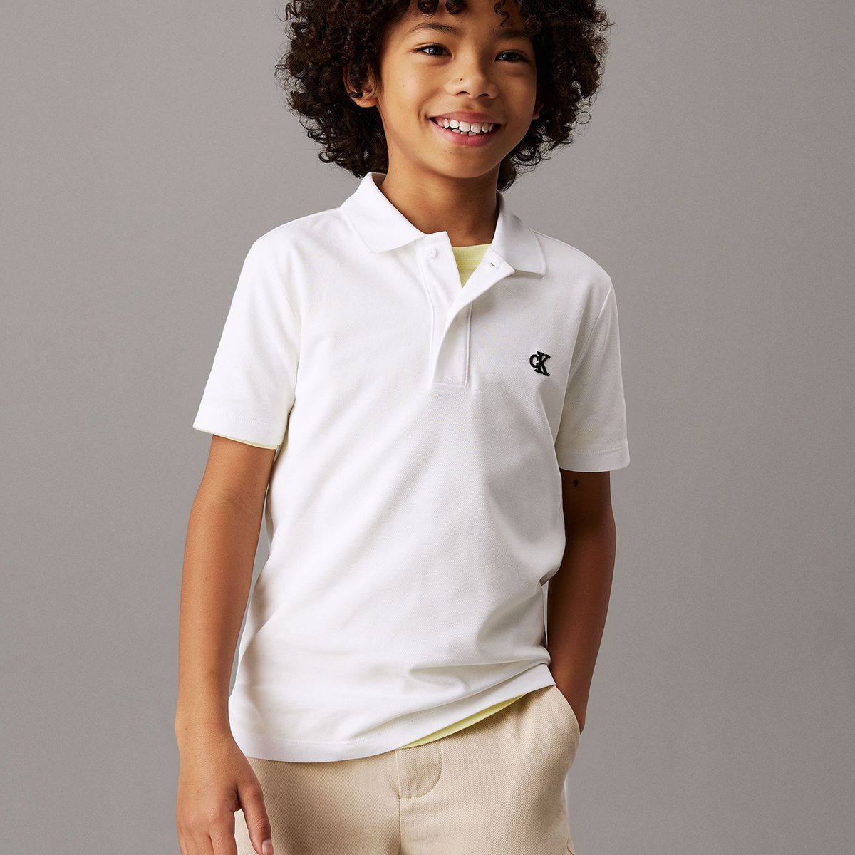 CALVIN KLEIN - Polo Niño Essential Blanco Calvin Klein
