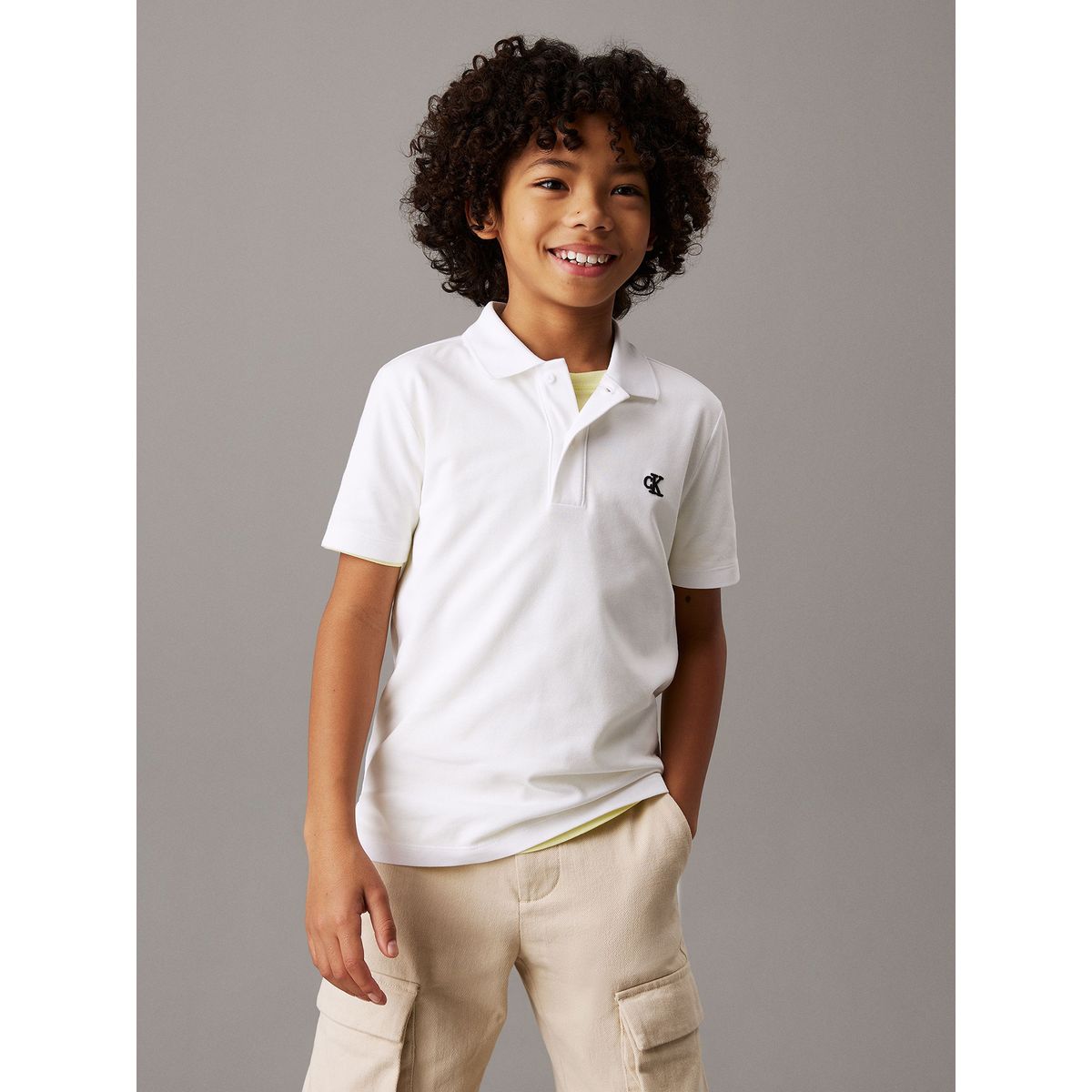 CALVIN KLEIN - Polo Niño Essential Blanco Calvin Klein